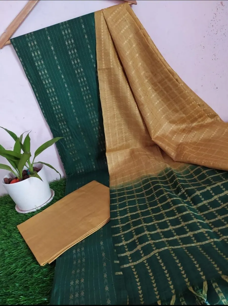 Elegant Handwoven Katan Silk Weaving Suit – A Blend of Tradition and Timeless Grace